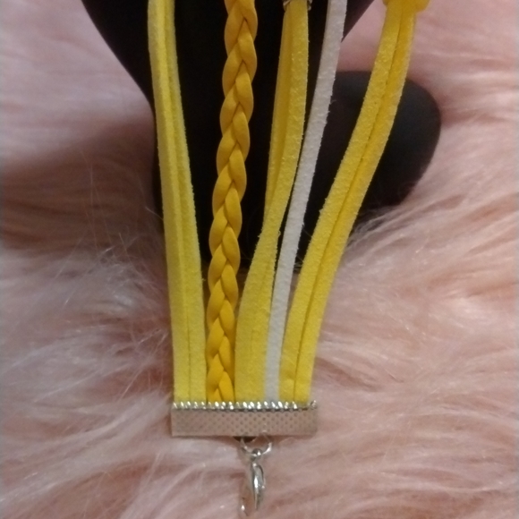 Bohemian Leather Wrapped Bracelet NEW!  BELIEVE DOVES HEARTS - Picture 3 of 5